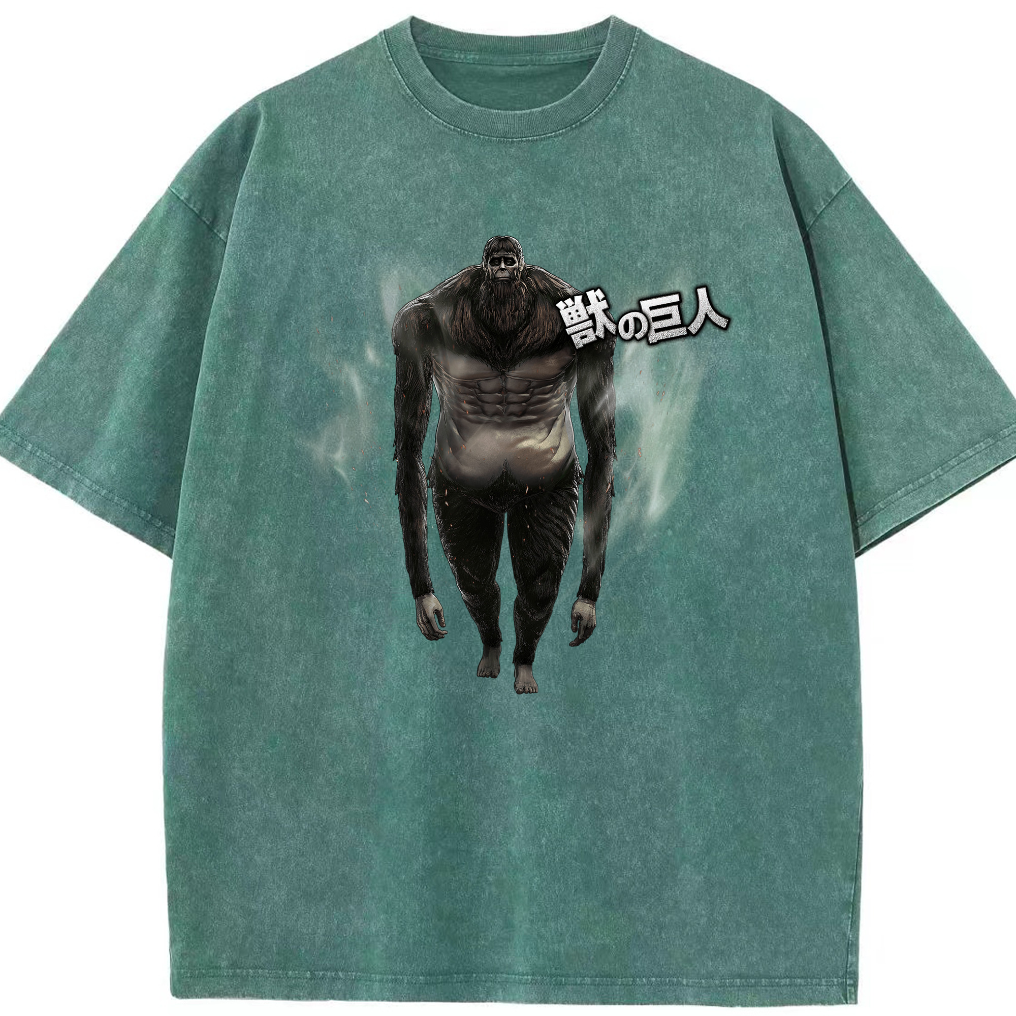 （画像用） 進撃の巨人 Attack on Titan 綿100% ヴィンテージ風 半袖Tシャツ（フロントプリント）